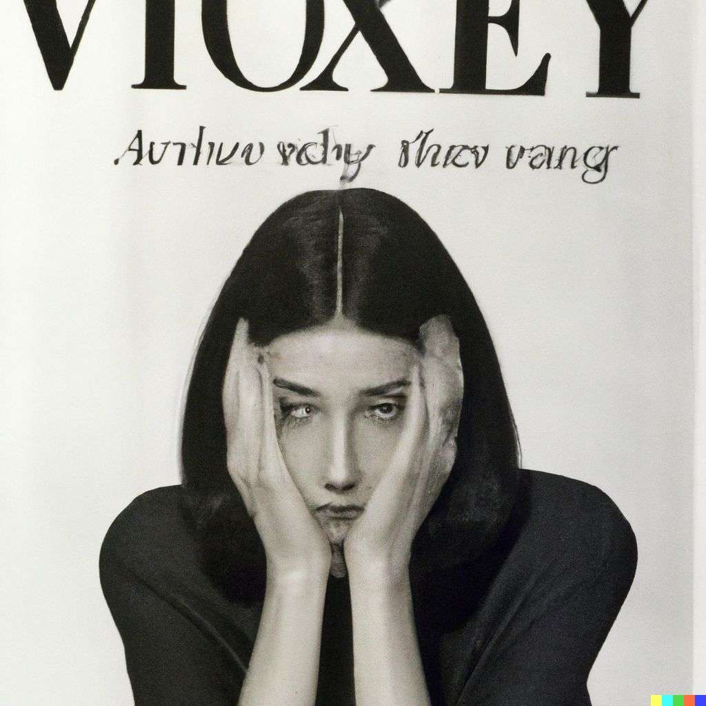 a representation of anxiety, front cover of Vogue, 2000